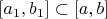 $[a_1,b_1] \subset [a,b]$