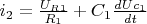 $i_2=\frac{U_R_1}{R_1}+C_1\frac{dUc_1}{dt}$