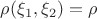 $\rho(\xi_1,\xi_2)=\rho$