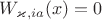 $W_{\varkappa,i a}(x)=0$