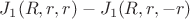 $J_1(R,r,r)-J_1(R,r,-r)$