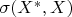 $\sigma(X^*,X)$
