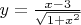 $y=\frac{x-3}{\sqrt{1+x^2}}$