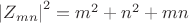$\left\lvert Z_{mn}\right\rvert^2=m^2+n^2+mn$