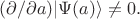 $(\partial/\partial a)|\Psi(a)\rangle\ne 0.$