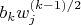 $b_k w_j^{(k-1)/2}$