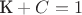 $\text{К}+&deg;C=1$