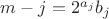 $m-j=2^{a_j}b_j$