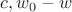 $c, w_0-w$