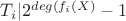 $T_i|2^{deg(f_i(X)}-1$