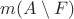 $m(A\setminus F)$