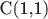 C(1,1)