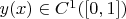 $y(x) \in C^1( [0, 1]) $