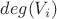 $deg(V_i)$