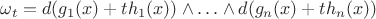 $\omega_t=d(g_1(x)+th_1(x))\wedge\ldots\wedge d(g_n(x)+th_n(x))$