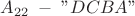 $A_{22} \; - \; $A_{22} \; - \;