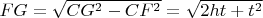 $FG=\sqrt{CG^2-CF^2}=\sqrt{2ht+t^2}$