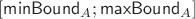 $[\mathsf{minBound}_A;\mathsf{maxBound}_A]$