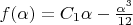 $f(\alpha)=C_1\alpha - \frac{\alpha^3}{12}$