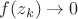 $f(z_k)\to 0$