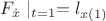 $F_{\dot{x}} \mid_{t=1} = \l_{x(1)} $