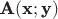 $\textbf A(\textbf x; \textbf y)$ $\textbf A(\textbf x; \textbf y)$