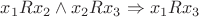 $x_1Rx_2\wedge x_2Rx_3\Rightarrow x_1Rx_3$