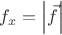 $\[{f_x} = \left| {\vec f} \right|\]$
