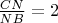 $\frac{CN}{NB}=2$