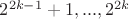 $2^{2k-1}+1,...,2^{2k}$