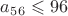 $a_5_6\leqslant 96$