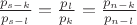 $\frac{p_{s-k}}{p_{s-l}}=\frac{p_l}{p_k}=\frac{p_{n-k}}{p_{n-l}}$