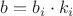 $b={b_i}\cdot{k_i}$