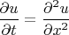 $\dfrac{\partial u}{\partial t}=\dfrac{\partial^{2} u}{\partial x^{2}}$