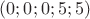 $(0;0;0;5;5)$