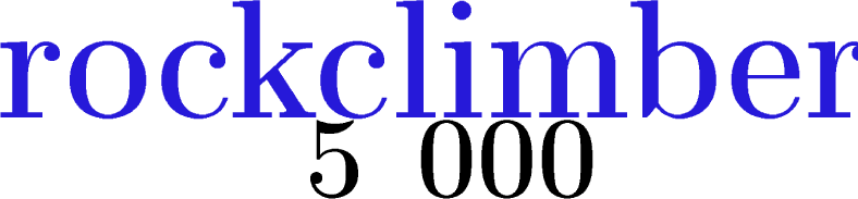 $\tikz[scale=2,transform shape, font=\fontsize{28}\selectfont,black]{
\node at (-.9,0) {\textbf{5}};
\node at (.65,0) {\textbf{000}};
\node at (0,.9) [scale=1.2,transform shape, font=\fontsize{33}\selectfont,blue!80!brown!100][rotate=0] {\textbf{rockclimber}}
;}$