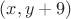 $(x, y+9)$