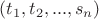 $(t_1,t_2,...,s_n)$