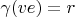 $\gamma(ve) = r$