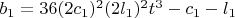 $b_1=36(2c_1)^2(2l_1)^2t^3-c_1-l_1$