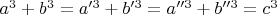 $a^3+b^3=a'^3+b'^3=a''^3+b''^3=c^3$