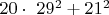 $20 \cdot\ 29^2 +21^2$