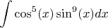 $$\int \cos^5(x) \sin^9(x) dx$$