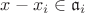 $x-x_i \in \mathfrak{a}_i$
