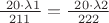 $\frac{\ 20\cdot\lambda1}{2\cdotn1\cdotd1}=\frac{\ 20\cdot\lambda2}{2\cdotn2\cdotd2}$