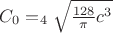 $C_0=_4\sqrt{\frac{128}{\pi}c^3}$