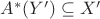 $A^*(Y')\subseteq X'$