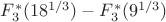 $F_3^*(18^{1/3})-F_3^*(9^{1/3})$
