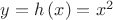 $y=h\left( x \right) ={ x }^{ 2 }$