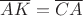 $\overline {AK} =\overline {CA} $